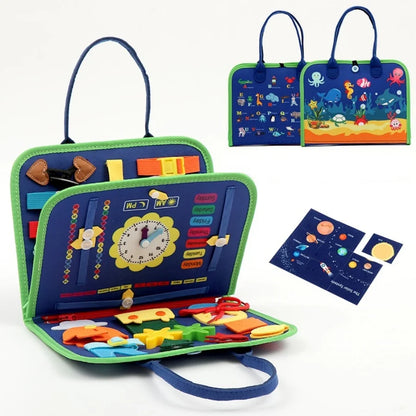 Montessori Travel Toy Felt Activity Quiet Books Busy Board Activity Educational Sensory Learning Book