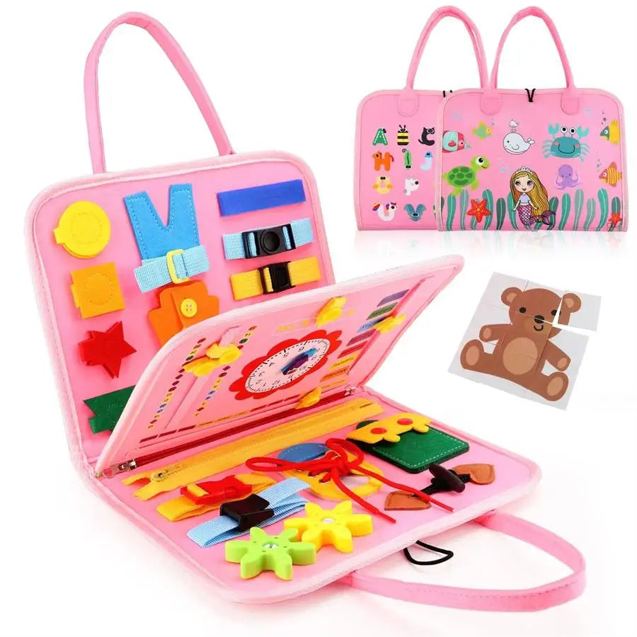 Montessori Travel Toy Felt Activity Quiet Books Busy Board Activity Educational Sensory Learning Book