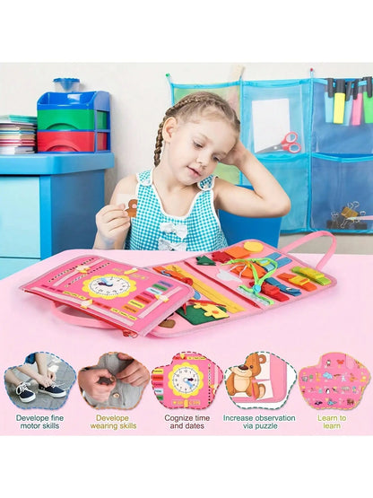 Montessori Travel Toy Felt Activity Quiet Books Busy Board Activity Educational Sensory Learning Book