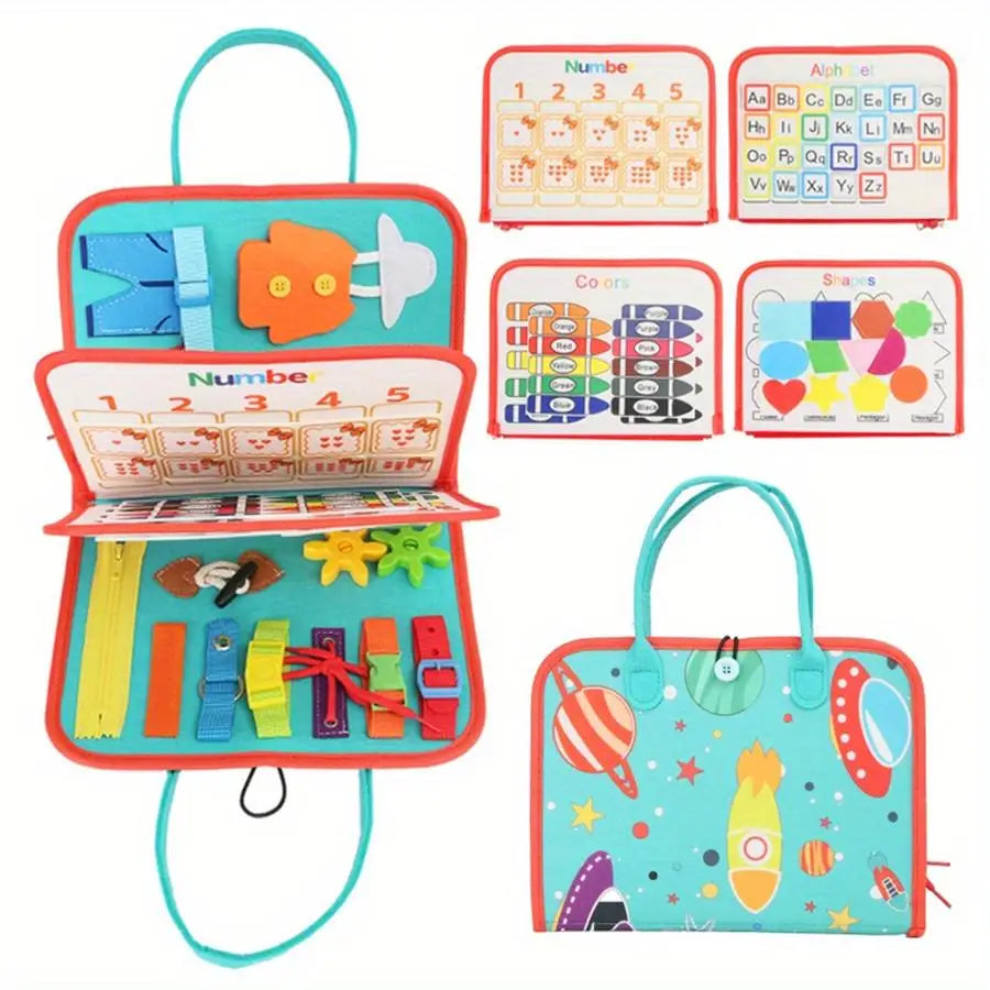 Montessori Travel Toy Felt Activity Quiet Books Busy Board Activity Educational Sensory Learning Book